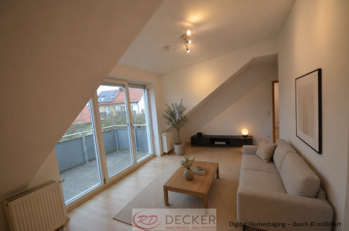 Lichtdurchflutete Dachgeschosswohnung mit Sonnenbalkon und Einbauküche